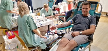 Mlad krvodajalec, s krvno skupino A+, 24-letni David Goričan iz Zabukovice, je na Vranskem kri daroval že 14-ič.