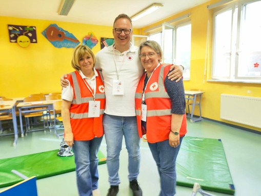 Znanje članov so ocenjevali tudi predavatelji RKS - OZ Žalec Cvetka Grm, Rok Repas in Martina Lesjak Povše.